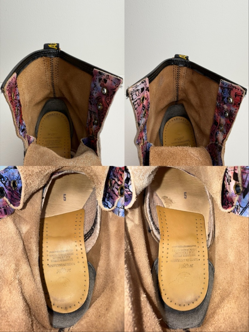 Dr. Martens 1460 Vintage England London Icons Scene Print 8 Eye Boots UK 5 - Picture 14 of 16